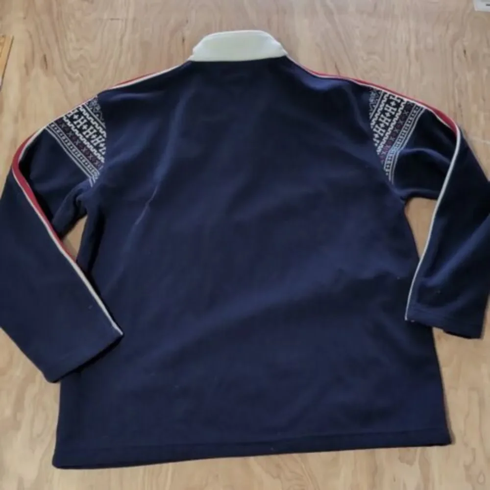 Tommy Hilfiger Mens Sweater XL‎ Fair Isle Warm Fleece Logo Side Striped Shirt